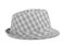 Monochrome checked hat for the summer