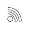 monochrome contour with wifi icon