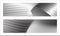 Monochrome cover design, abstract background. Wavy silver parallel gradient lines, ribbons, silk. Set of 2 backgrounds