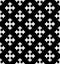 Monochrome cross seamless pattern. Black&white vector illustration