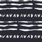 Monochrome dark blue and beige seamless pattern with organic sketchy stripes