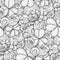 Monochrome Doodle St Patrick`s Day Seamless Pattern