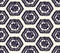 Monochrome dyed effect honeycomb or hexagon and lotus background inspired by traditional Japanese kikko tortoise shell armour