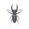 Monochrome emblem of deer beetle