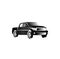 monochrome engraving style pickup trucks logo, cars logotype, black color automotive vehicle vector