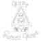 Monochrome fabulous christmas houses, lettering Home, Sweet home, cute romantic