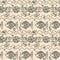 Monochrome fish Seamless Pattern