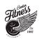 Monochrome fitness logotype