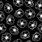 Monochrome floral pattern. Silhouettes of anemones flowers