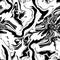 Monochrome Fluid Art abstract seamless pattern with marble effect.