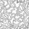 Monochrome funny geometric seamless pattern