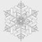 Monochrome geometric snowflake
