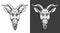 Monochrome goat icon