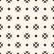 Monochrome gothic vector seamless pattern with small crosses, diamond shapes