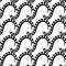 Monochrome Heart Waves Seamless Pattern