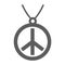 Monochrome hippy peace sign vector flat illustration hippie freedom harmony hope unity antiwar