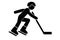 Monochrome Hokey icon on a white background