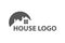 Monochrome house logo
