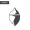 Monochrome iceberg icon dark and white iceberg logo