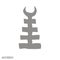 monochrome icon with Adinkra symbol Akoben