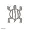 monochrome icon with Adinkra symbol Denkyem