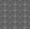 Monochrome illusory abstract geometric seamless pattern with 3d