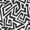 Monochrome labyrinth seamless pattern