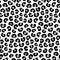 Monochrome Leopard Animal Motif Vector Seamless Pattern