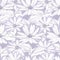 Monochrome lilac gray floral wallpaper, Seamless pattern chamomiles, Hand-drawn daisies