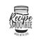 Monochrome logo for bars, restaurants, cafes. Sign design for a smoothie bar. Symbol for menu smoothie recipes with jar