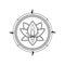 monochrome lotus logo design for tattoo corporate or company