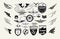 Monochrome Mega Set of retro emblems, design elements , badges and logo patches on the theme aviation