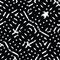 Monochrome messy seamless pattern with parallel lines, black