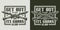 Monochrome military rectangular label