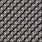 Monochrome minimalistic tribal seamless pattern with arc lines. Vector background with inky black art on white rounded