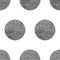 Monochrome minimalistic tribal seamless pattern with sun ball. Vector transparent background with isolated inky black art on