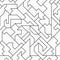 Monochrome mosaic seamless pattern.