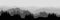 Monochrome mountain landscape vector illustration