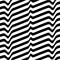 Monochrome movement illusion. White black abstract wave line optical background. Art design template.