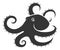 Monochrome octopus