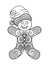 Monochrome Ornate Christmas Decoration, Happy New Year