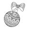 Monochrome Ornate Christmas Decoration, Happy New Year