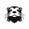 Monochrome Otter Logo Vector Illustration