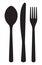 Monochrome pattern of dining accessories - forks, knife, spoon