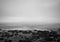 Monochrome photo of a calm shoreline in Pennan, Aberdeenshire