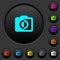 Monochrome photos dark push buttons with color icons