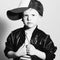 Monochrome portrait of Fashionable Child.stylish little boy.fashion children