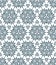 Monochrome psychedelic floral abstract seamless pattern