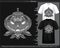 Monochrome Pumpkin mandala arts isolated on black and white t shirt