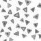 Monochrome random triangle seamless pattern on white background